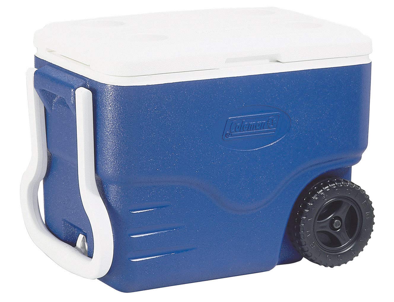 Coleman Passive Kühlbox 40 QT Performance Wheeled Cooler, Thermobox 37.5 L Fassungsvermögen, Mobile Eisbox mit Rädern von Coleman