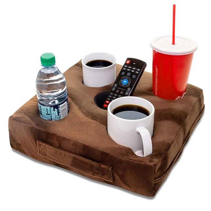 Couch Cup Holder Praktischer Couch-Becherhalter Sofa Getränkehalter Kissen für Getränke Fernbedienung Snack-Halter für Zuhause Auto Park Reisen Flugzeug von Colexy