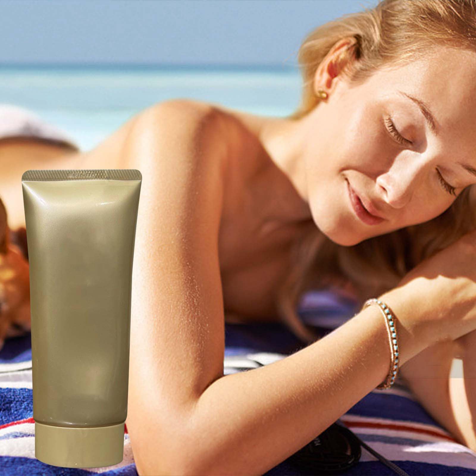 ColleeLin Sonnenschutz Objektiv Die Strahlen: Schützen Sie Ihre Haut mit dem Sonnenschutzmittel auf dem Markt Sonnenschutz Strand (Gold, 12X4cm) von ColleeLin