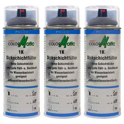 Colormatic 3x 400ml 1K Dickschichtfüller [Hersteller-Nr. 339448] von ColorMatic