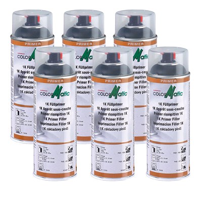 Colormatic 6x 400ml 1K Füllprimer (HG1 - HG8) [Hersteller-Nr. 856525] von ColorMatic