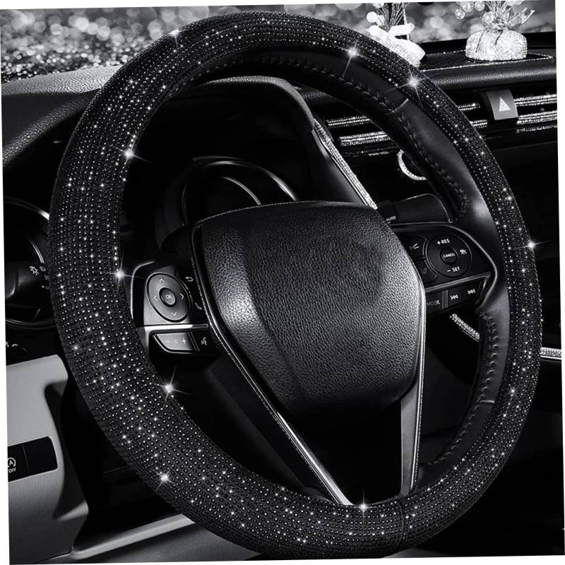 Bling Lenkradabdeckung, 15 -Zoll -Strass -Lenkradabdeckung, universelle Glitzerlenkradabdeckung, Autoradschutz für Frauen Girl Autos von Comebachome