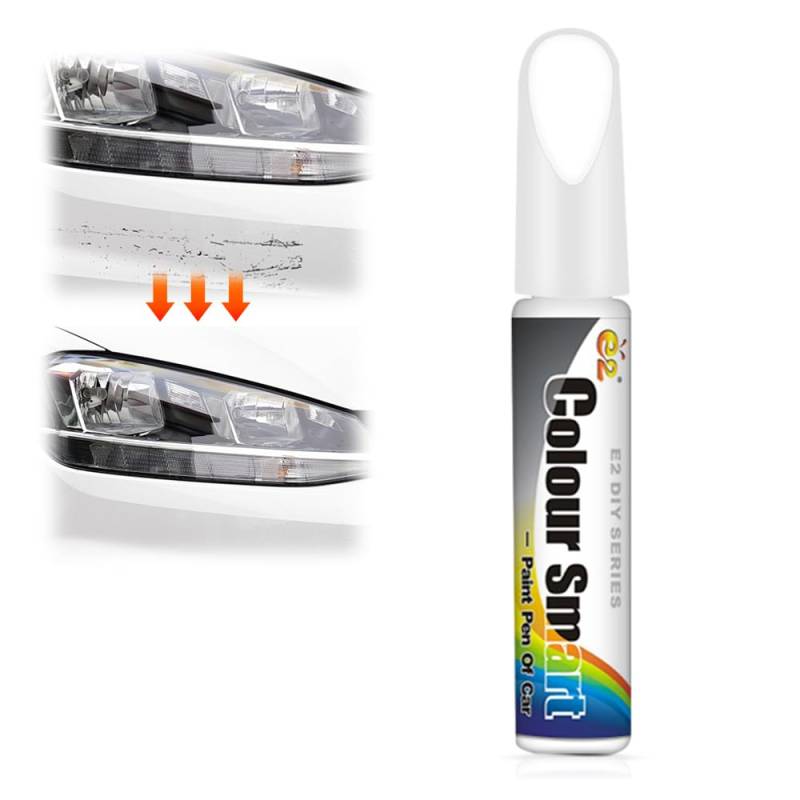 Car Scratch Remover Pen, Auto Lackstift, Auto Reparatur Lack Auto Pinsel, Lack Reparatur, Auto Lack Reparatur Auto Kratzer Reparatur Stift, Kratzer-Reparaturstift für Auto/Motorrad/Boot (2, Weiß) von ComedyKing