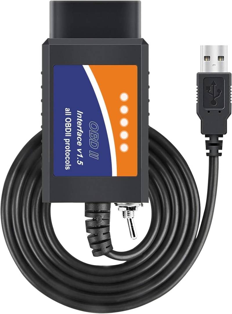 Comforty OBD2 Adapter - USB Scanner mit MS-CAN/HS-CAN Schalter - Professionelles OBDII Diagnose Scan Tool für Ford und Mazda V1.5 von Comforty