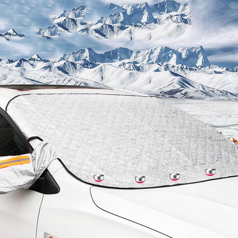 Frontscheibenabdeckung, Frontscheibenabdeckung Winter Windschutzscheibenabdeckung Autoscheibenabdeckung, Autoabdeckung Winter, Windschutzscheibe Abdeckung für Auto Gegen Schnee EIS Frost Staub UV von Comioke