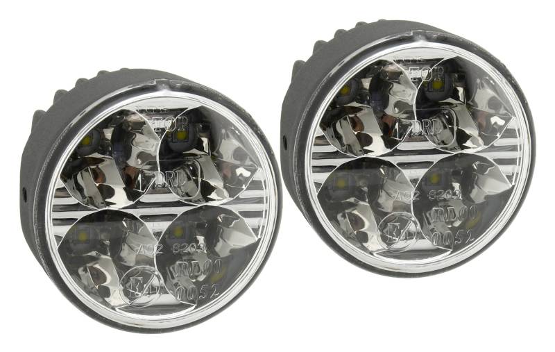 COMPASS 33551 Runde Tagfahrleuchten DRL 4 High Power LED 12/24V von COMPASS