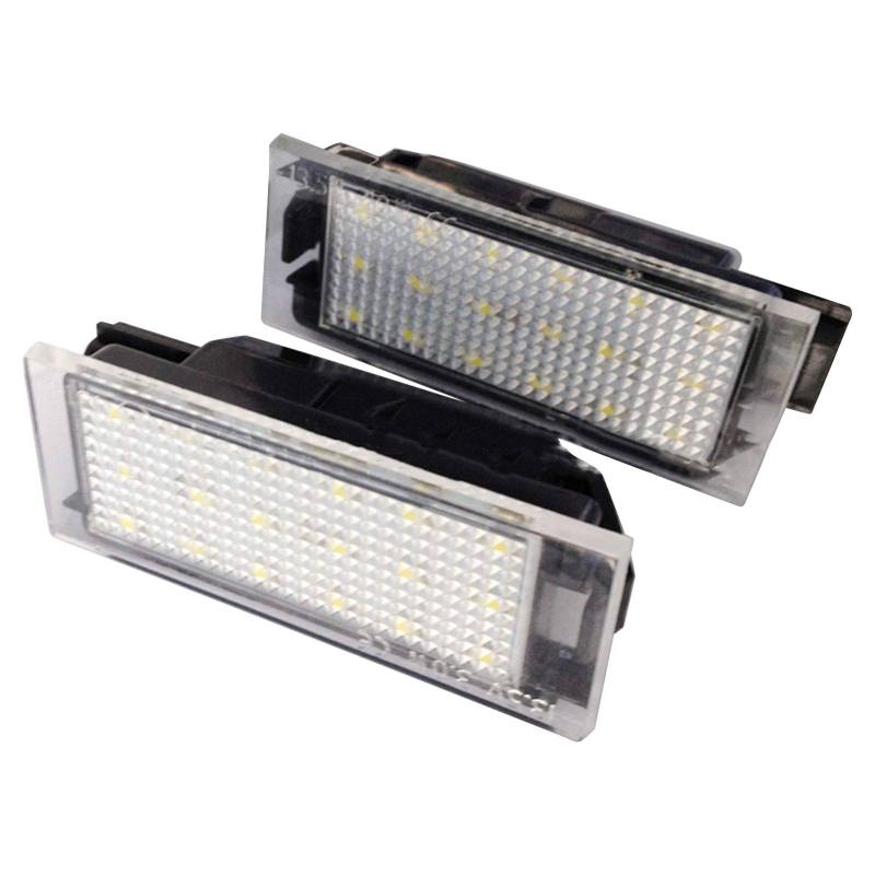 ConBlom 12V LED-Kennzeichenleuchte, 2-teilige LED-Kfz-Kennzeichenleuchte für Renault Clio Espace Twingo Megane Laguna 3W, 6000K von ConBlom