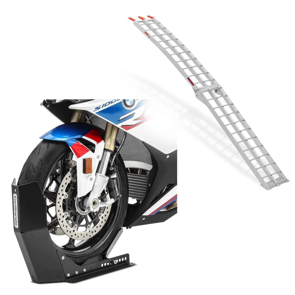 Auffahrrampe + Motorradwippe CF2 für KTM 1190 RC8 / R von ConStands