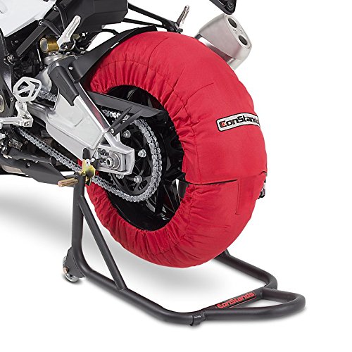 ConStands - Motorrad Reifenwärmer für Yamaha YZF-R6, YZF-R1 Räder Set rot 60-80°C, 17 Zoll von ConStands