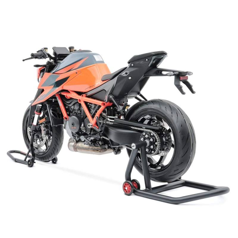 Einarm Montageständer Set Kompatibel für KTM 1290 Super Duke/R 14-21 hinten vorne FKM von ConStands