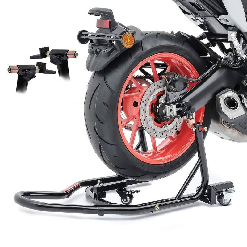 Motorrad ConStands Mover II Universal - Motorrad Montageständer Hinten Rangierhilfe Hinterrad-Ständer Heber Schwarz Hinten Rangierhilfe Hinterrad-Ständer Heber Schwarz von ConStands