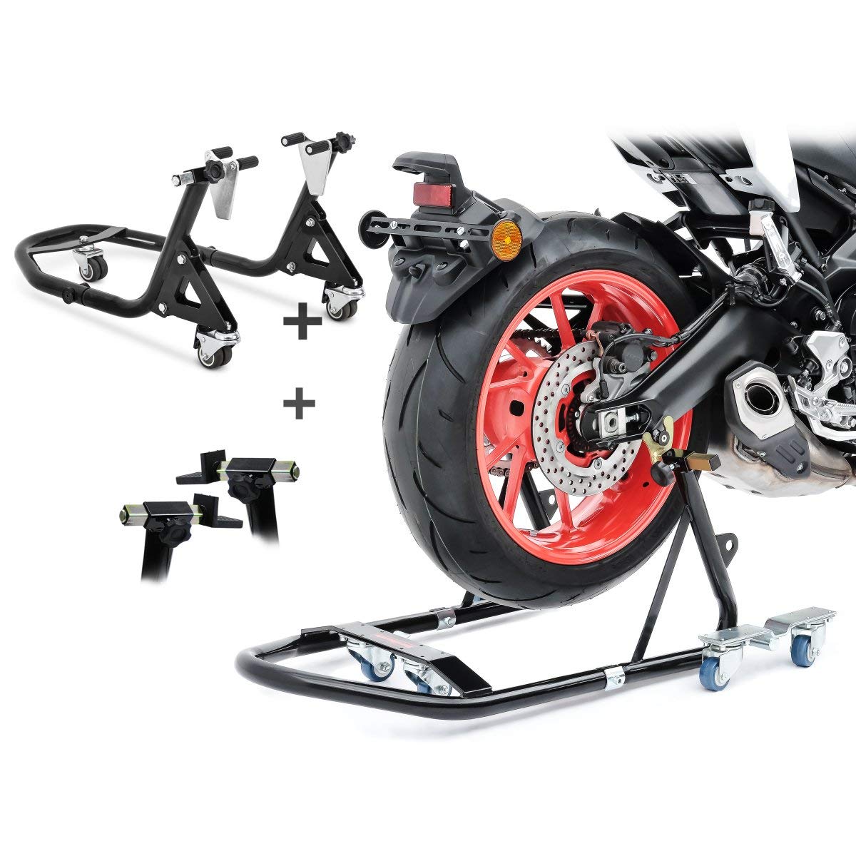 Set Montageständer hinten vorne für Ducati Monster 937/821 / 797/696 VMB schwarz von ConStands