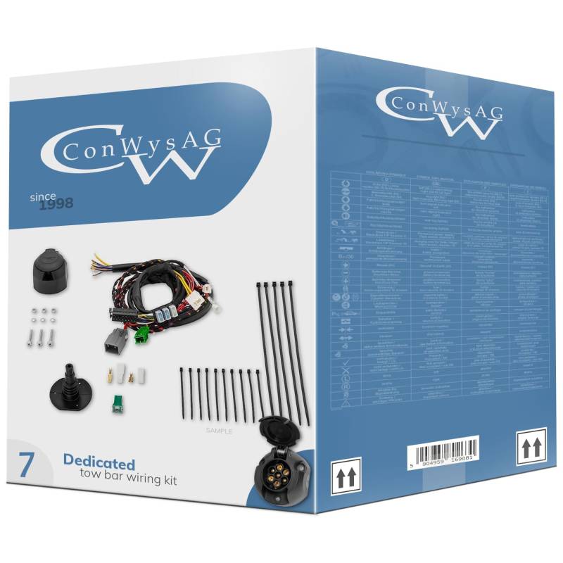 ConWys AG Fahrzeugspezifisch Elektrosatz 7-pol kompatibel mit Skoda Fabia II Fließheck 5 Türer 04.2007-05.2010 von ConWys AG