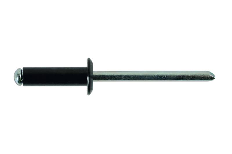 Connect Workshop Consumables 32887 Standard-Flansch Nieten, schwarz 4.0 x 10 mm, 100 Stück von Connect Workshop Consumables