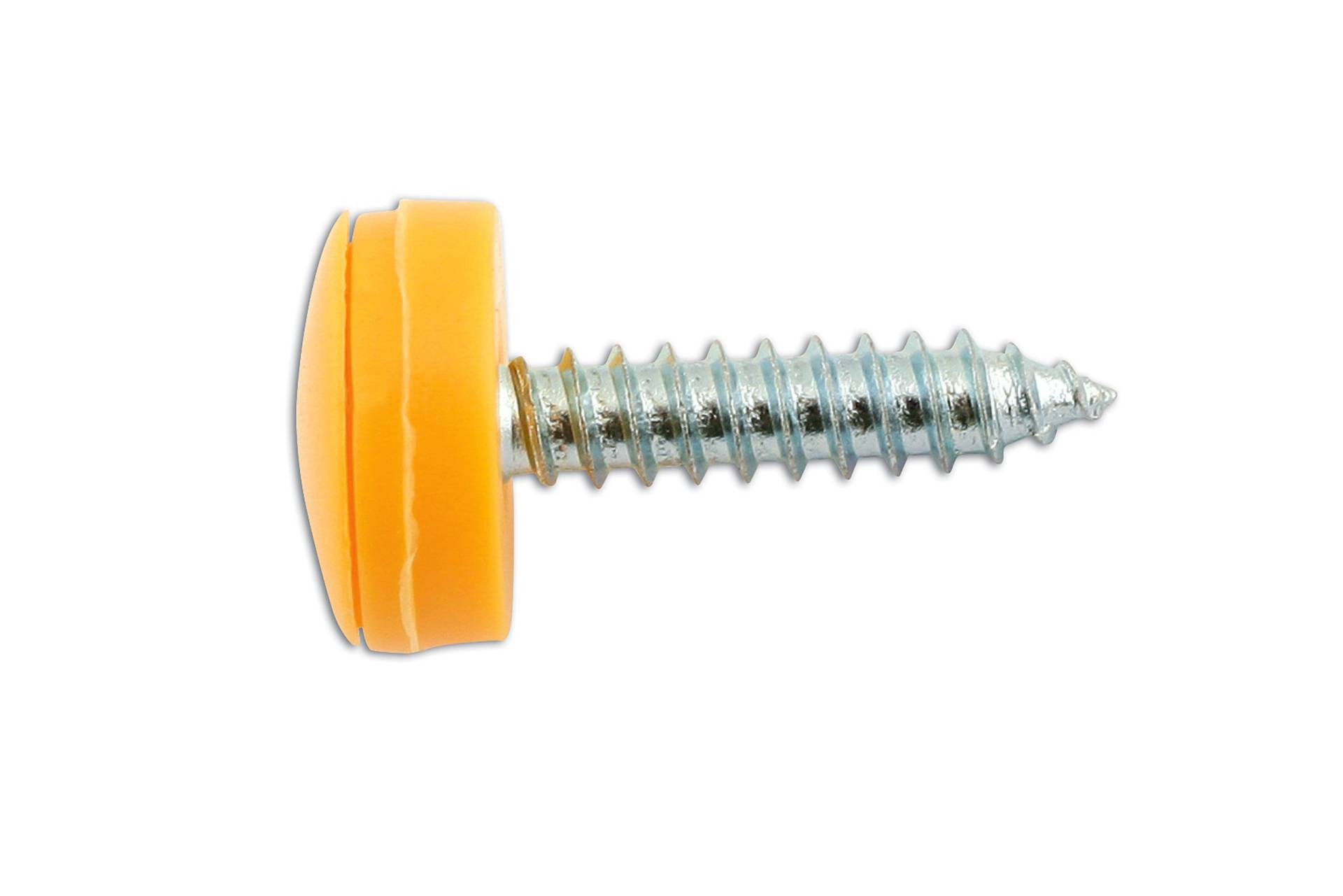 Connect 30634 Number Plate Security Screws 6 x 20mm Yellow Cap 100pc von Connect