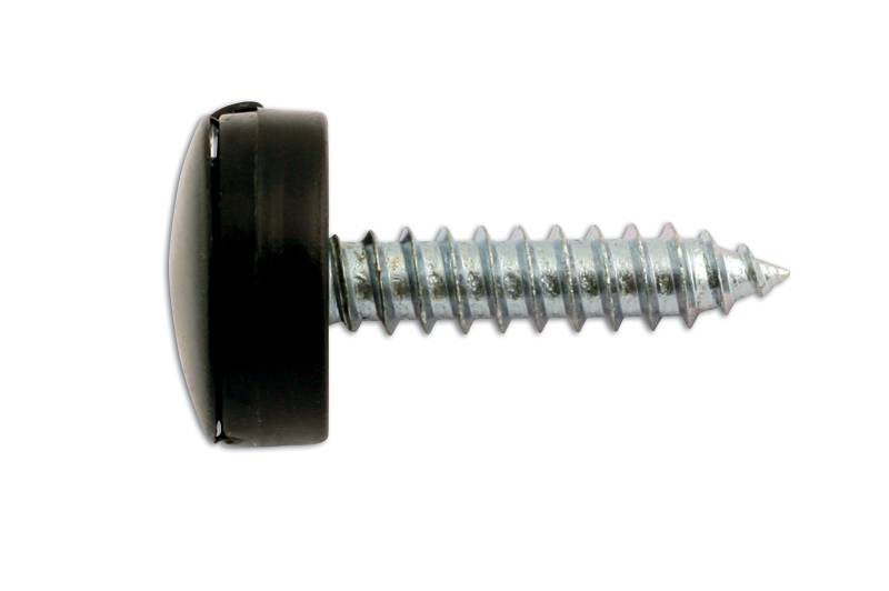 Connect 30635 Number Plate Security Screws 6 x 20mm Black Cap 100pc von Connect