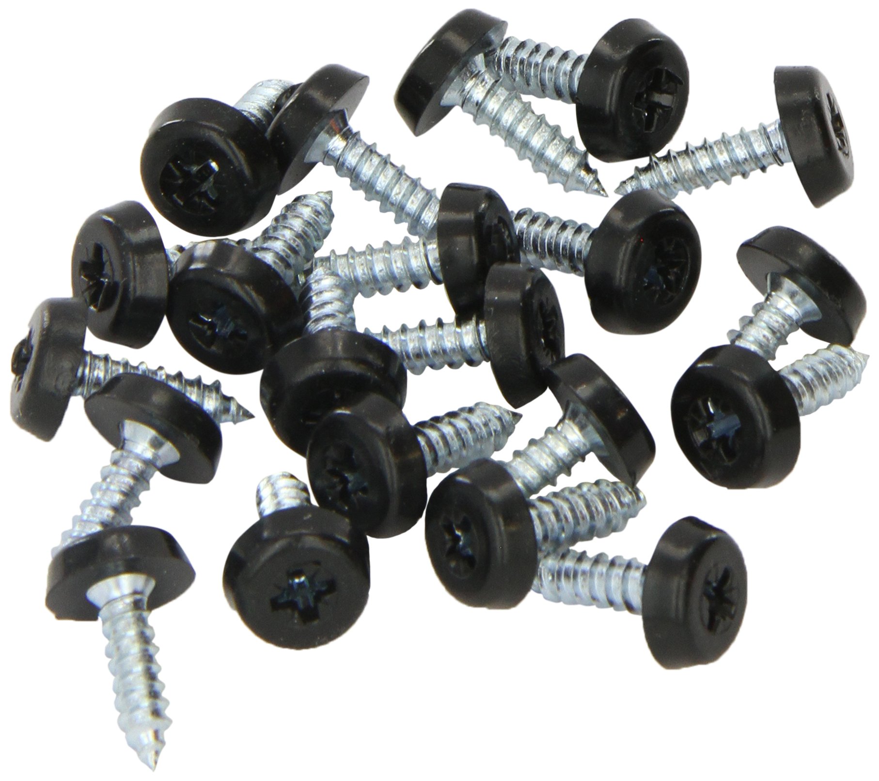 Connect 31544 Number Plate Screw 10 x 3/4" Black Polytop 100pc von Connect