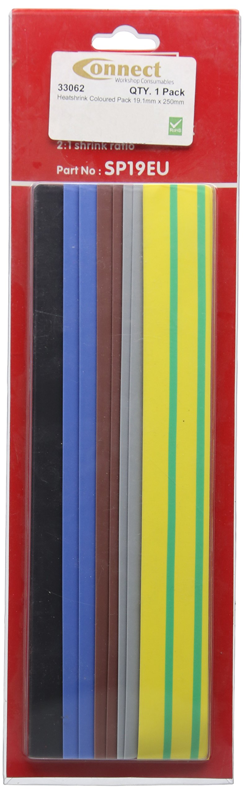 Connect 33062 Schrumpfschlauch, 19,1 x 250 mm, verschiedene Farben von Connect