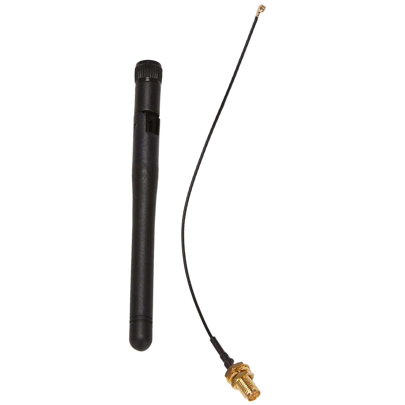 Contencinty 433Mhz Antenne 5Dbi GSM RP-SMA Stecker Gummi wasserdichte Lorawan Antenne + IPX zu SMA Kleine Kabel VerläNgerung von Contencinty