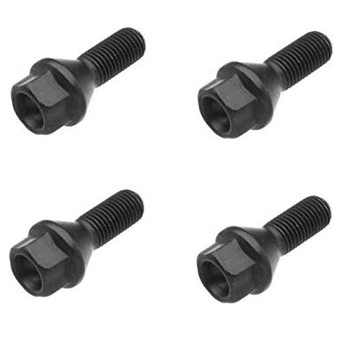 Contencinty 4Pcs Schwarz Wheel Bolt Radmutter für E30 E36 E46 E60 E90 36136781150 von Contencinty