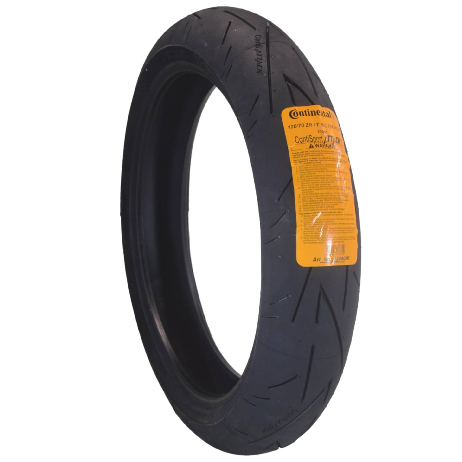 CONTINENTAL 244006000-120/70/R17 58W - E/C/73dB - Ganzjahresreifen, Schwarz, 120/70 ZR17 (58W) (1) von Continental