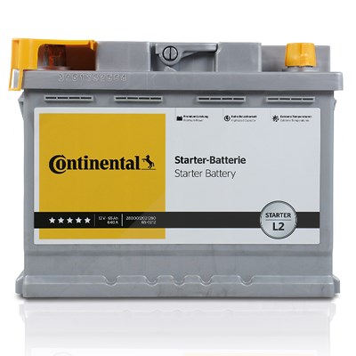 Continental Starterbatterie L2 65Ah 640A [Hersteller-Nr. 2800012021280] für BMW, Chrysler, Citroën, Dacia, Daihatsu, Daimler, Dodge, Ds, Fiat, Ford, F von Continental