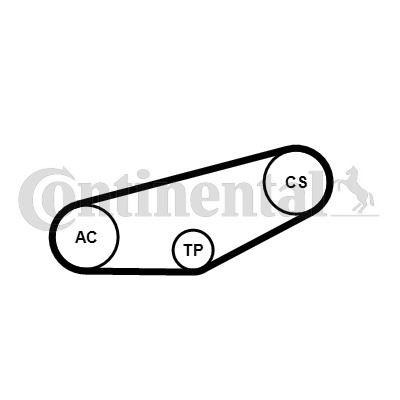 Keilrippenriemensatz Contitech 4PK855K1 von Contitech