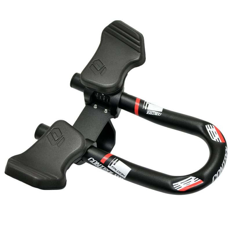 Control Tech TTH-14-S Falcon Mini Clip On (Vorbau montiert) Aerobar für Triathlon, CH2539 von Control Tech