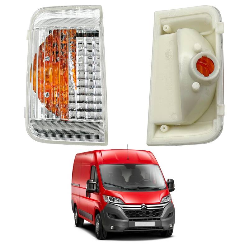 Convitex Blinker Spiegel Blinkleuchte Links passend für Ducato Boxer Jumper baujahr 2006- Spiegelblinker Außenspiegel Blinkerkappe Fahrerseite Orange von Convitex