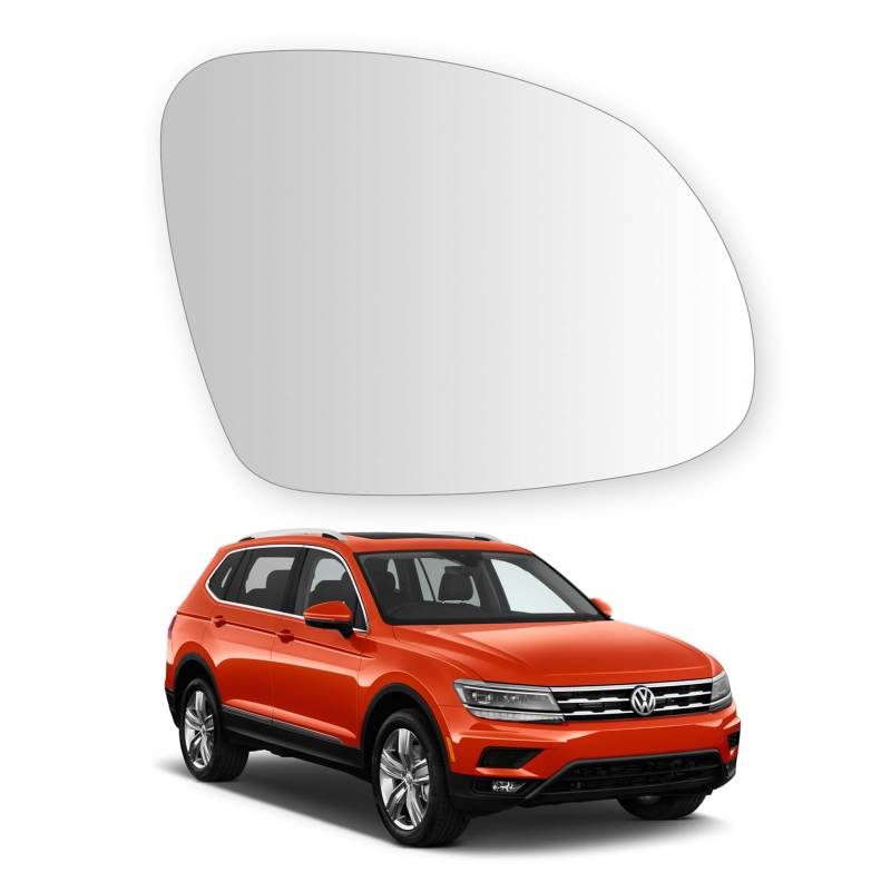 Convitex Rechts Spiegelglas für Tiguan 5N 07-18 Konvex Ersatz Spiegel Glas für Sharan 7N1 7N2 10-15, Außenspiegel Glas für Seat Alhambra 710 711 10-18, Ersatzspiegelglas Yeti 5L 09-17 Beifahrerseite von Convitex