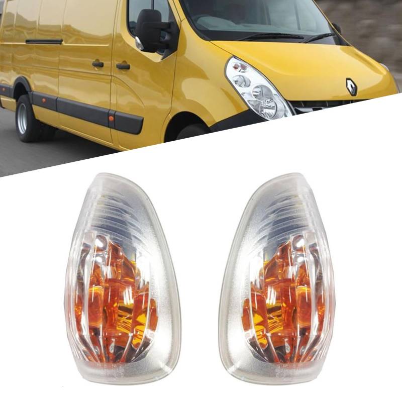 Convitex Spiegelblinker passend für Renault Master 3 Baujahr 2010- Spiegel blinker Außenspiegel Blinkerkappe Blinkleuchte Orange 1 Paar(Links+Rechts) von Convitex