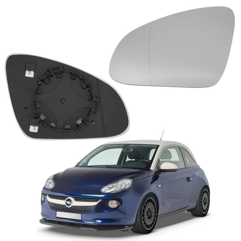 Convitex Spiegelglas für OPEL ADAM (12-19), OPEL ASTRA J (09-15), Links, Spiegelglas+Haltefuss, Asphärisch, Beheizbar von Convitex