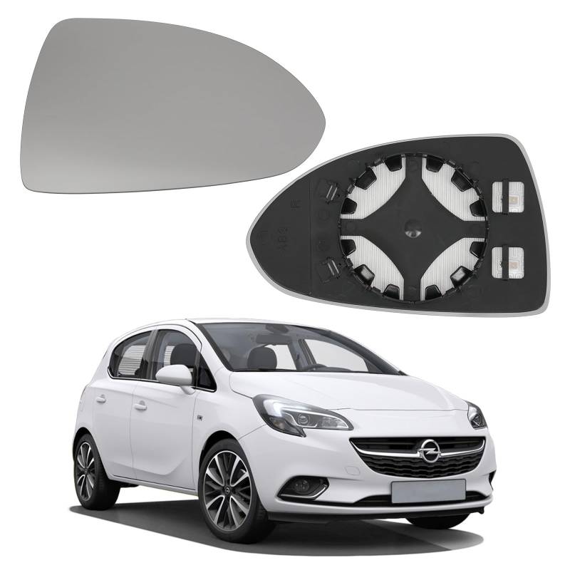 Convitex Spiegelglas für OPEL CORSA D (06-14), OPEL CORSA E (14-), Rechts, Spiegelglas+Haltefuss, Konvex, Beheizbar von Convitex