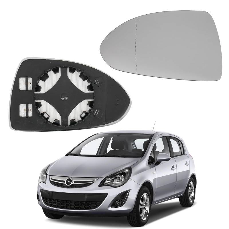 Convitex Spiegelglas für OPEL CORSA D (06-14),OPEL CORSA E (14-), Links, Spiegelglas+Haltefuss, Asphärisch, Beheizbar von Convitex