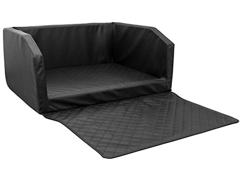 CopcoPet Travel Bed 110x90cm / Hunde-Reisebett aus Kunstleder / Hunde-Autobett / wasserabweisende Tiermatratze / Hundebett mit Decke als Kratz- und Schmutzschutz von CopcoPet - Hundebetten