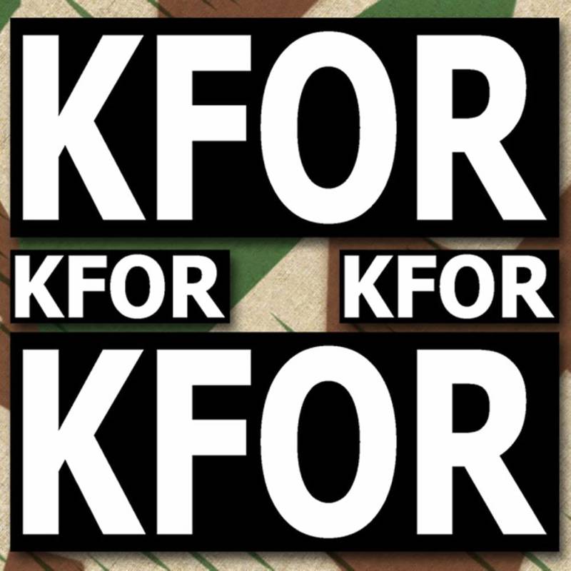 4X KFOR 2 Kosovo NATO Bundeswehr Auslandseinsatz Aufkleber 50x20 20x6cm #A213 von Copytec