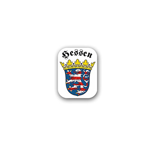 Aufkleber/Sticker Hessen Landeswappen HE Bundesland Geschichte BRD 6x7cm A3156 von Copytec