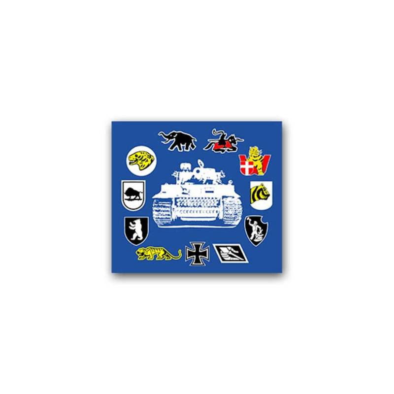 Aufkleber/Sticker Schwere Panzerabteilung sPzAbt Panzer Verbände 8x7cm A2463 von Copytec