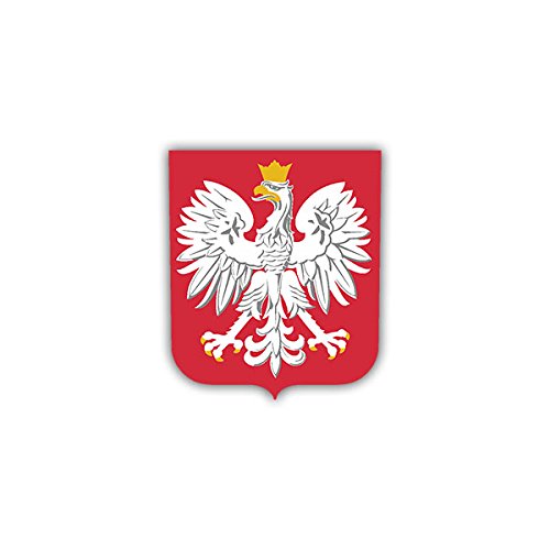 Aufkleber/Sticker Wappen Polen Adler Polska Godlo Rzeczypospolitej 7x6cm A1119 von Copytec