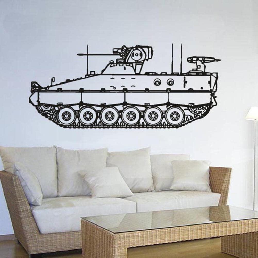 Copytec SPZ Marder Bundeswehr Fahrzeug Schützenpanzer- Wandschmuck Wandtattoo Aufkleber (ca. 45x100cm schwarz) #3572 von Copytec