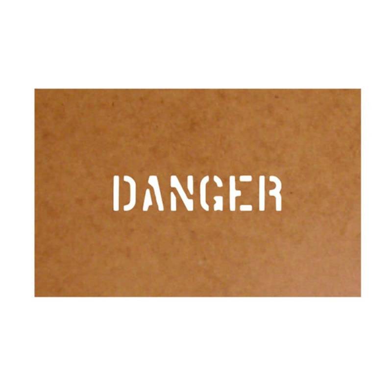 Danger Schablone Bundeswehr Ölkarton Lackierschablone 2,5x12cm #15140 von Copytec