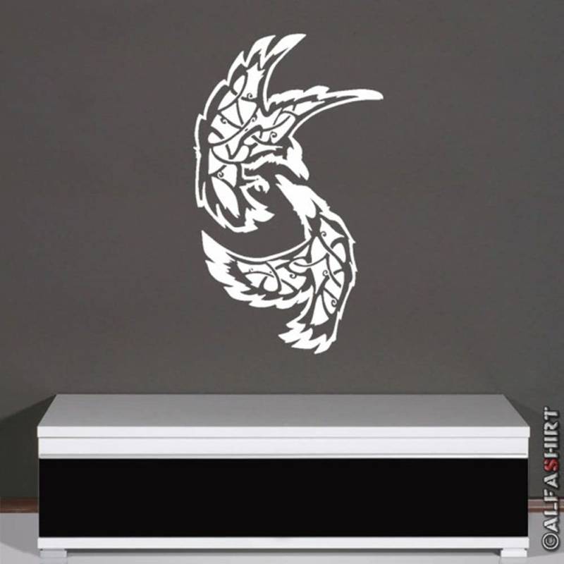 Hugin und Munin Raben Odin Wodan Wotan Rabengott Mytho Wandtattoo 45x76cm #7121 von Copytec