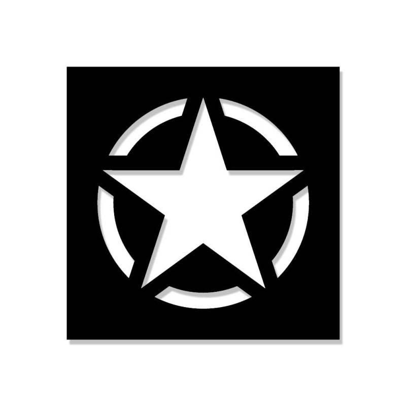 Lackierschablonen Aufkleber Allied Star US Army Stern Stencil 13x13cm #A4610 von Copytec