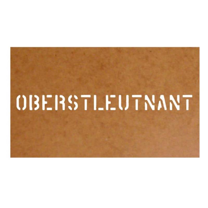 Oberstleutnant Dienstgrad Militär Ölkarton Lackierschablone 2,5x29 cm #15316 von Copytec