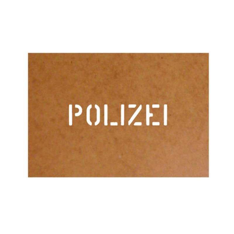 Police Polizei Stencil Ölkarton Lackierschablone 2,5x11cm #15256 von Copytec