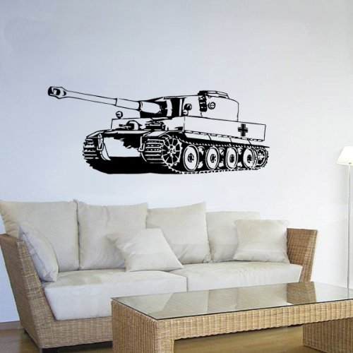 Wandtattoo Tiger Panzer 2 Sonderkraftfahrzeug BW Einheit Fahrzeug 45x120cm#A1896 von Copytec