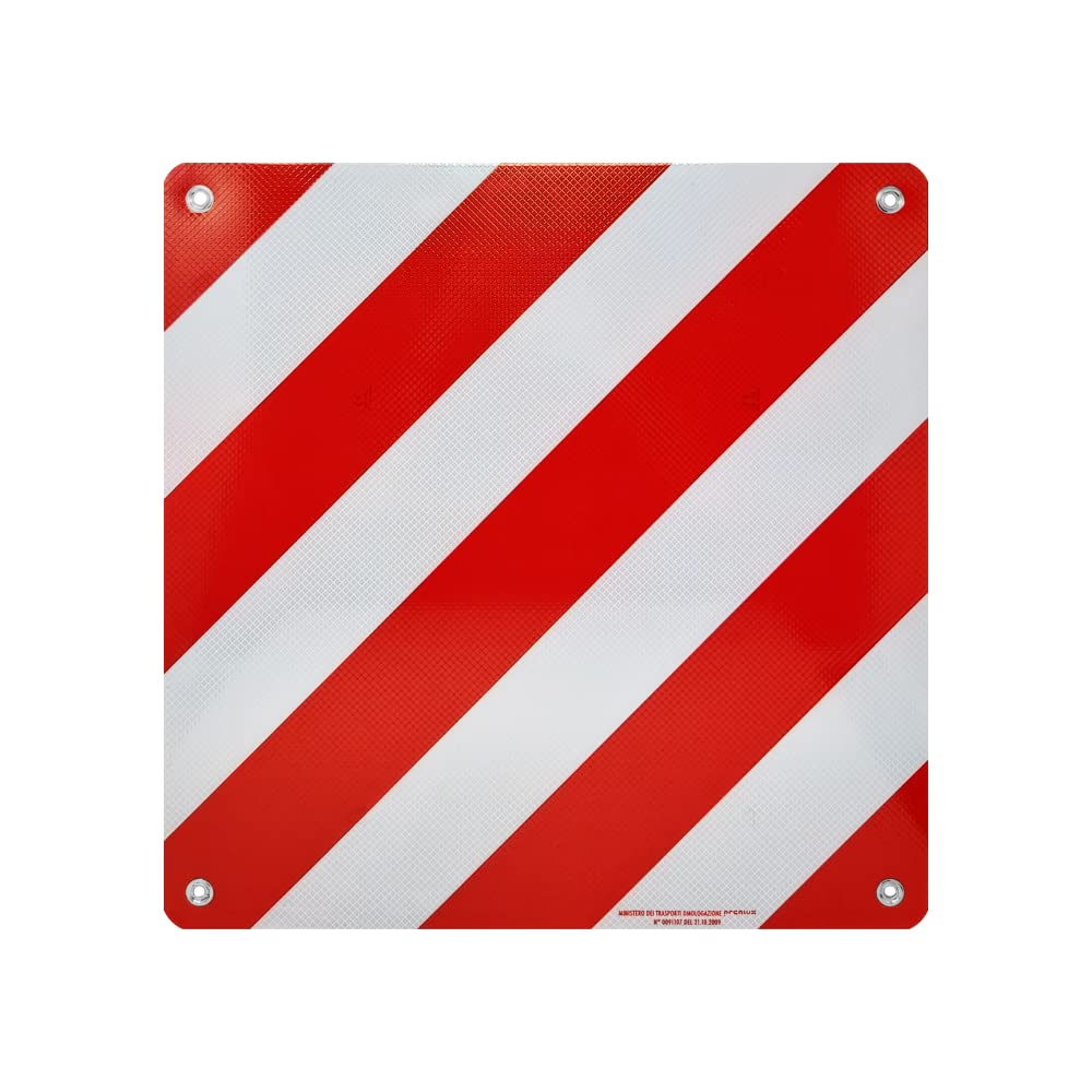 CORA Aluminium-Warnschild, Rot und Weiß, 50 x 50 cm, Warntafel, Warn von CORA