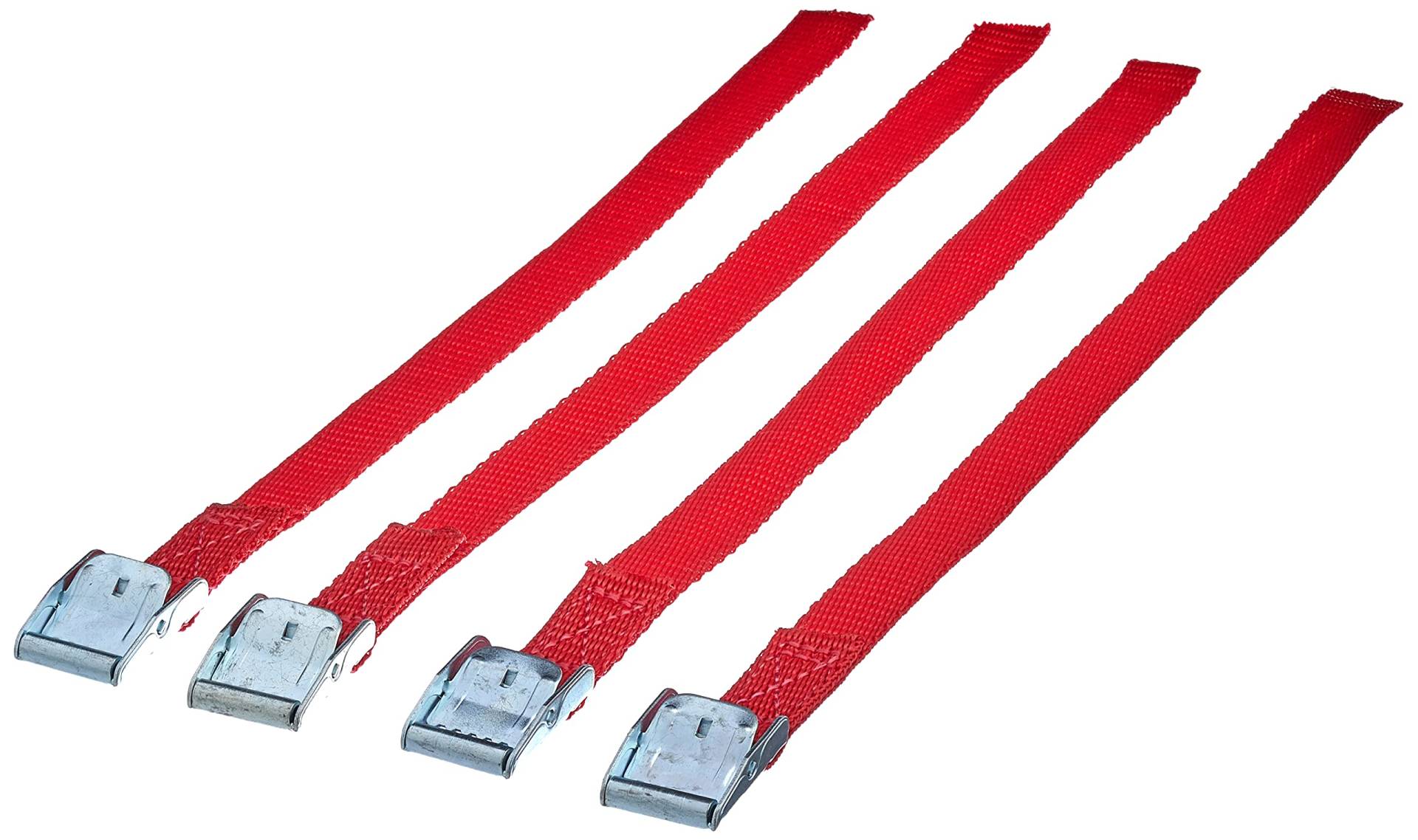 Cora 1068270 Set mit 4 Ersatzgurten mit Metallschnalle zur Befestigung der Räder an Fahrradträgern, Rot, 38 cm, 4 Stück von CORA