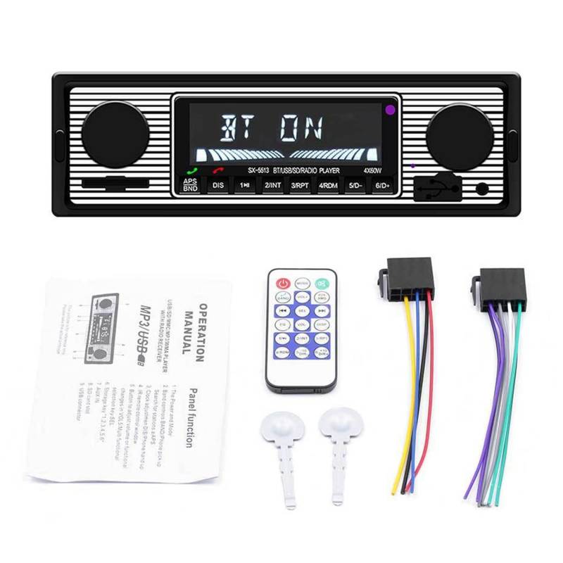 Corghd 1 DIN Retro Auto Stereo Audio Automotive Bluetooth mit USB / SD / AUX Karte FM MP3 Player PC-Typ: -5513 von Corghd