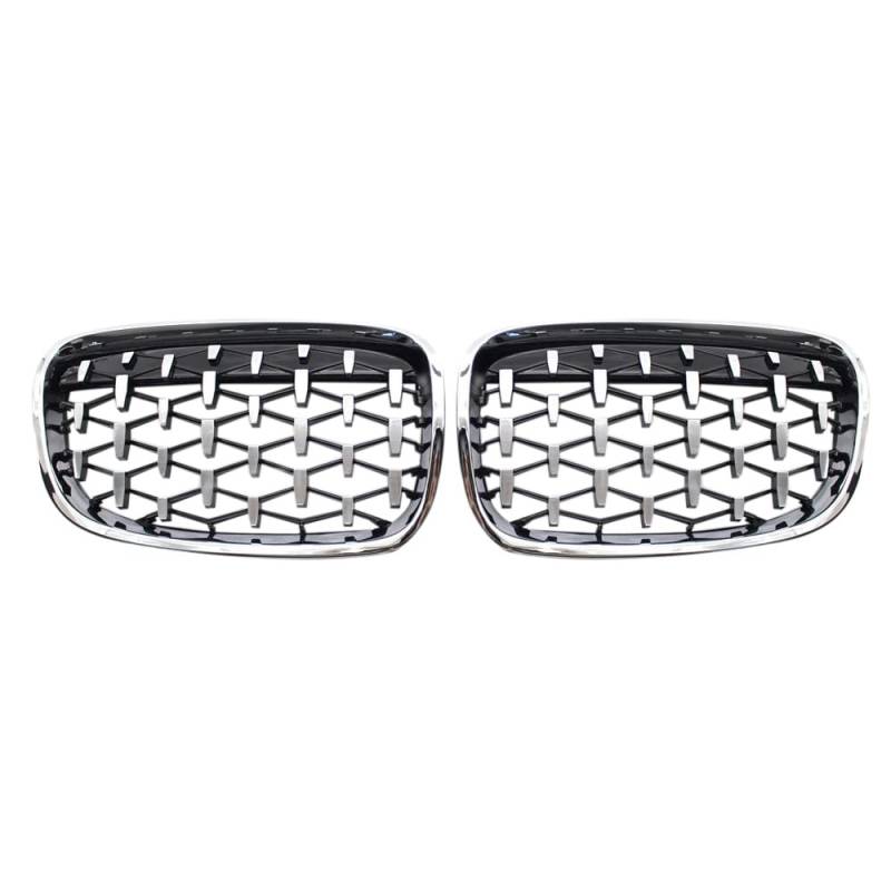 Corghd 1 Paar Front Nieren Diamant Meteor Style Grille Grills für 1er Serie F20 2010-2014 Racing Grills Chrom von Corghd